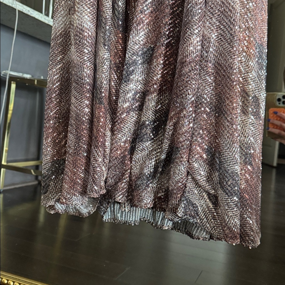 Ramy Brook Metallic Brown Maxi Dress - Picture 6 of 13